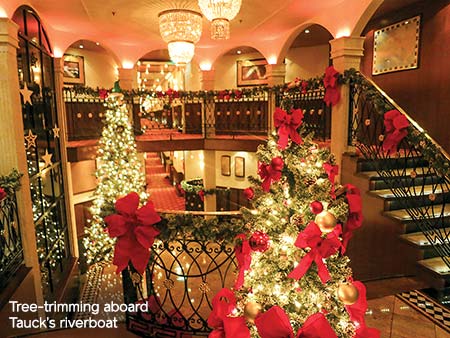 Tree-trimming aboard Tauck's riverboat