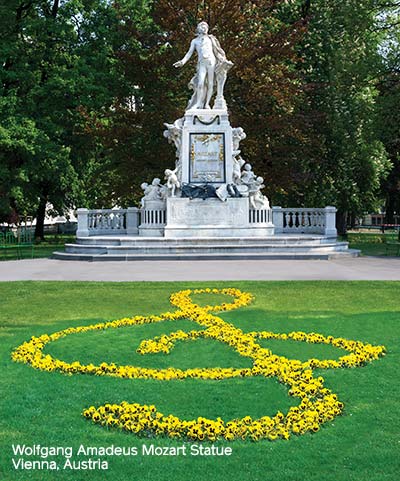 Wolfgang Amadeus Mozart Statue In Vienna, Austria