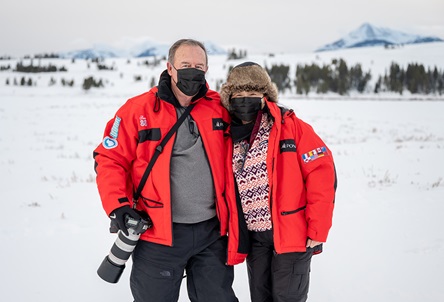 Guests on tour in Yellowstone National Park