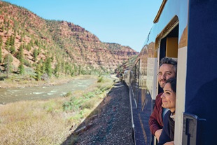 Guests aboard the Rocky Mountaineer