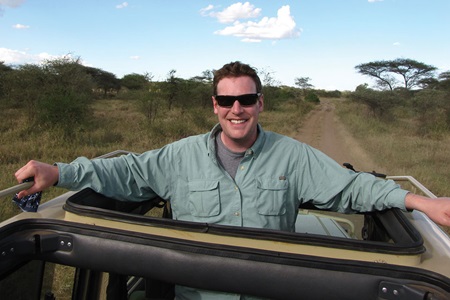 Tauck solo traveler on safari