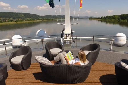 Tauck solo traveler on a European river cruise
