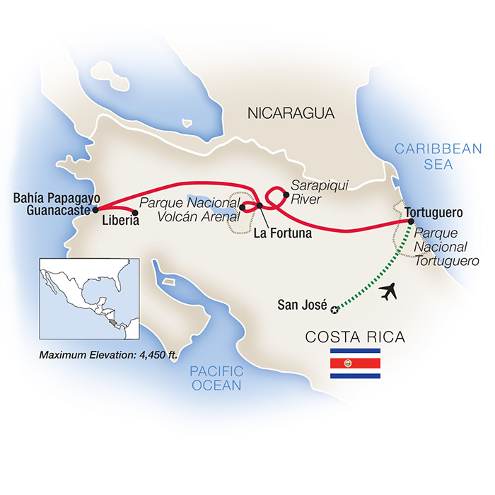 Cosa Rica Map 2026