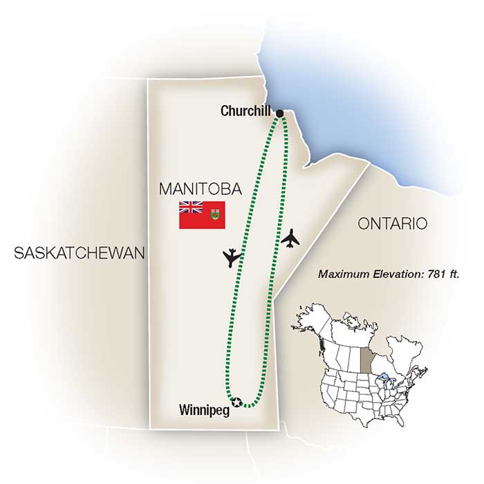Manitoba Polar Bear Tours Map