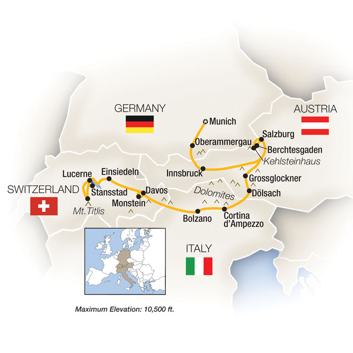 tour italy switzerland austria