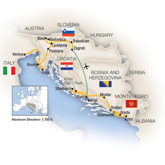 Croatia to Venice Escorted Tour