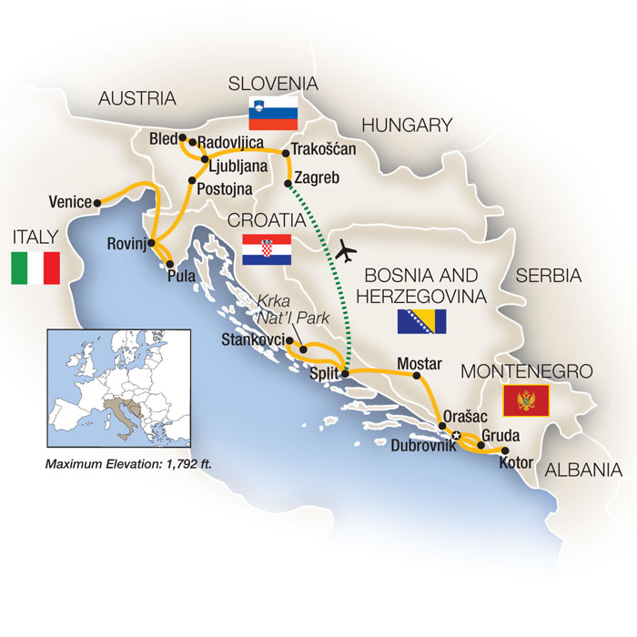 Croatia to Venice Escorted Tour