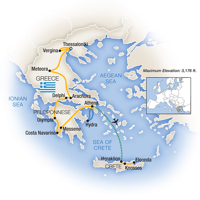 Hidden Greece Itinerary Map
