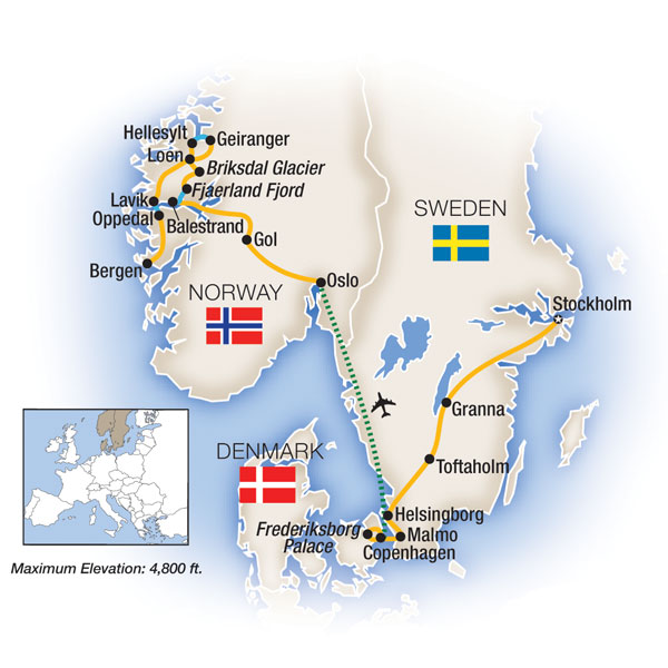 Scandinavia Itinerary Map