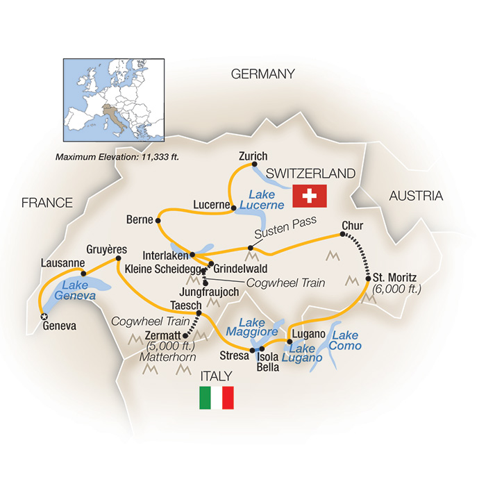 Switzerland Map