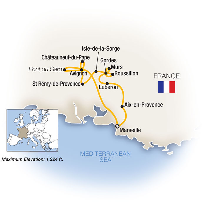Provence Itinerary Map