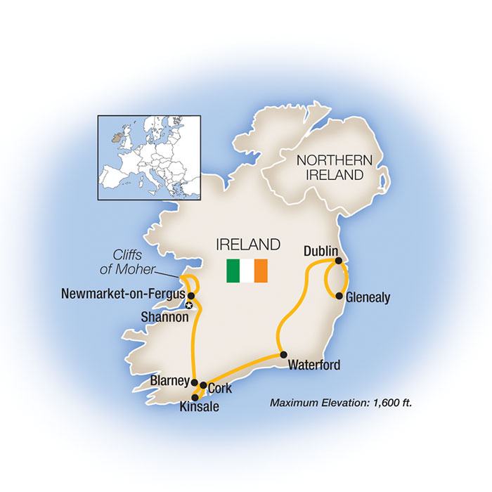 A Week In... Ireland Itinerary Map