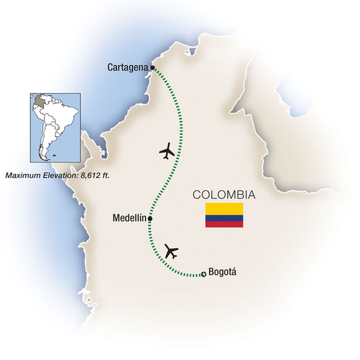 Colombia: South America's Eternal Spring Map