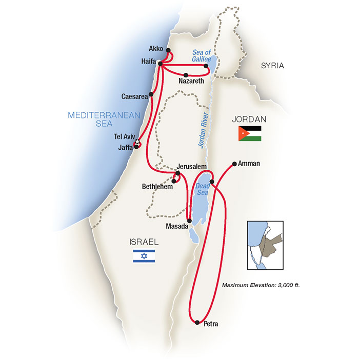 escorted tours of israel and jordan
