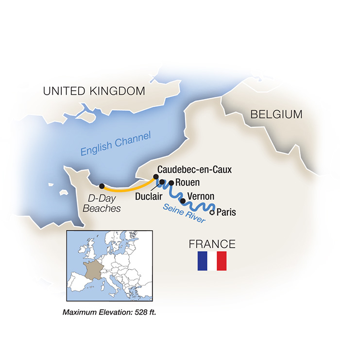 Essence of the Seine Itinerary Map