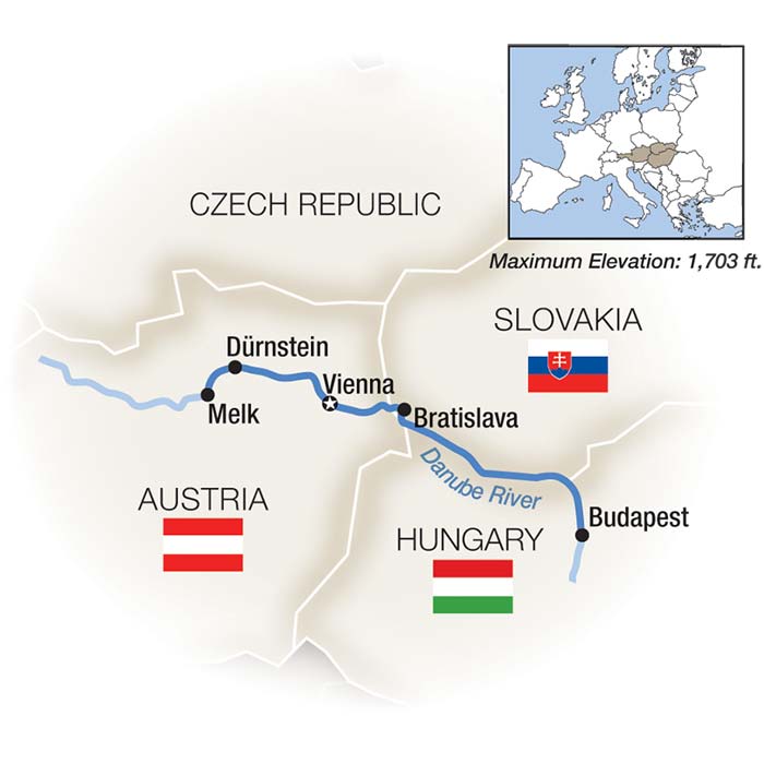 Danube Riverboat Cruises Map