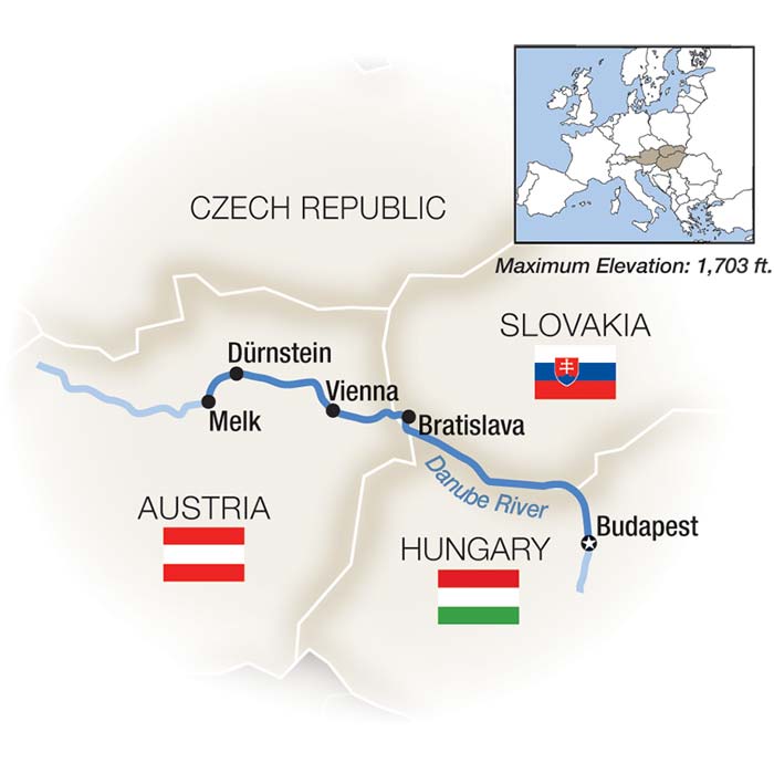 Danube Riverboat Cruises Map