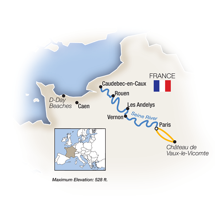 Holiday Spirit: Cruising the Seine Itinerary Map