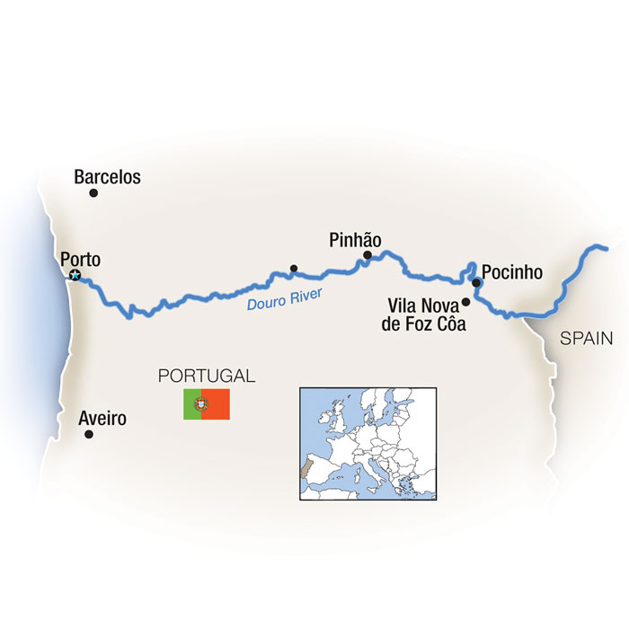 Porto Prelude: Cruising the Douro Itinerary Map