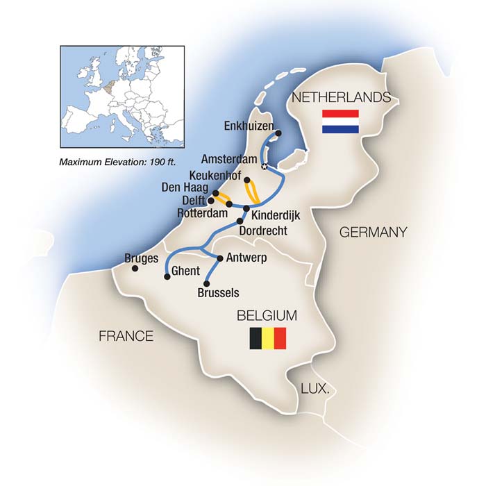 Holland & Belgium in Spring - Southbound
