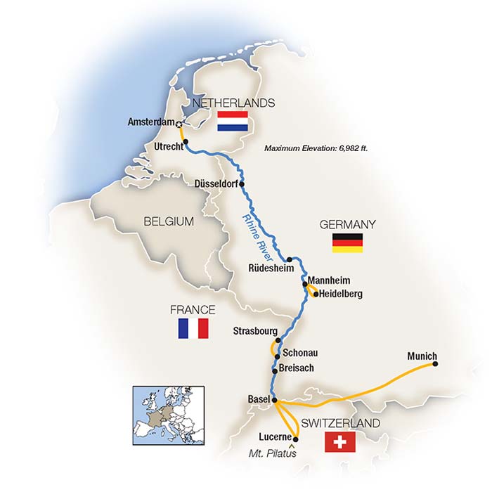 german river cruises map