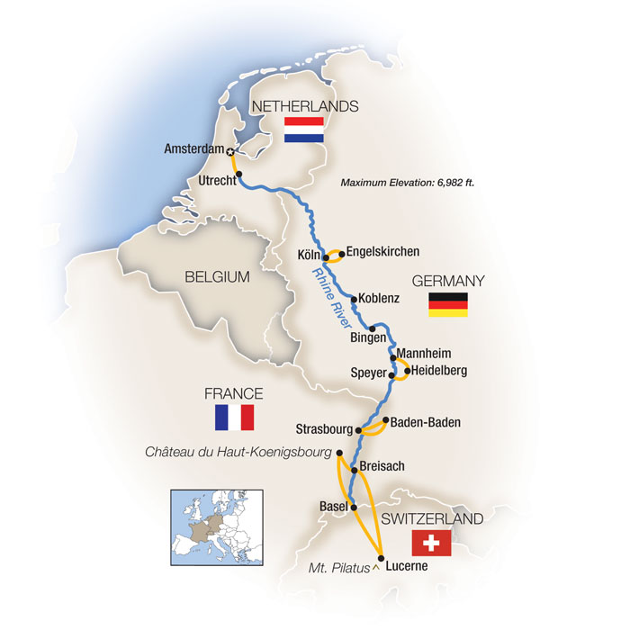 The Romantic Rhine: Amsterdam to Basel  - Southbound