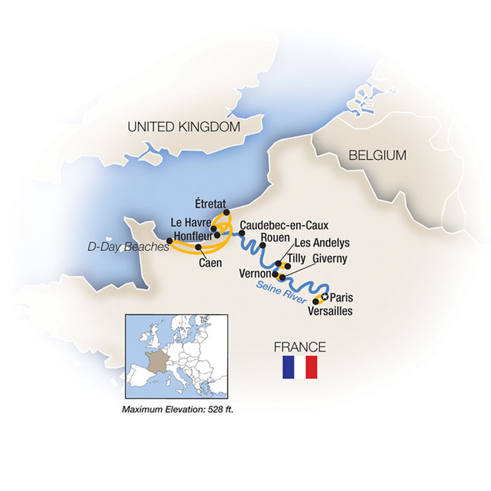 Rendezvous on the Seine Itinerary Map