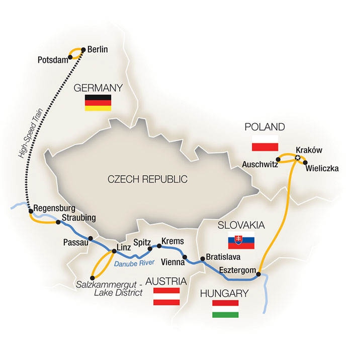 Poland River Cruise Map