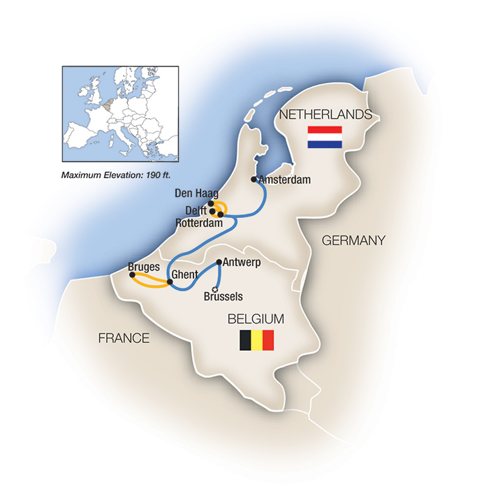Yuletide Spirit: Brussels to Amsterdam - Northbound Itinerary Map