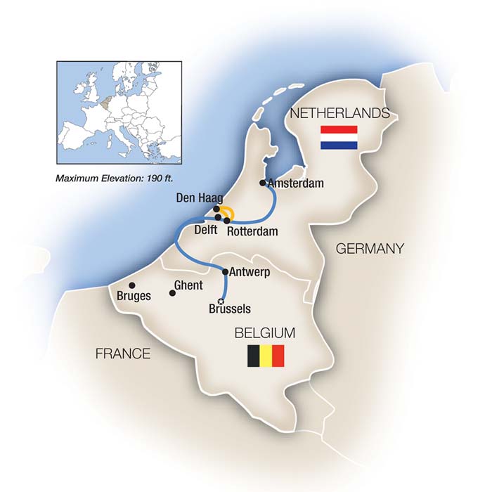Yuletide Spirit: Brussels to Amsterdam - Northbound Itinerary Map