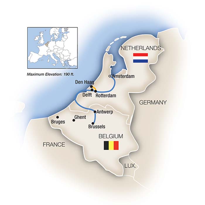 Belgium and Holland Map