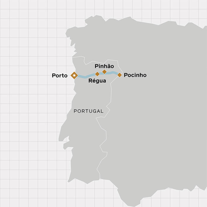 Porto & the Douro Valley Itinerary Map