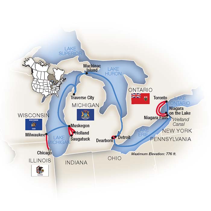 great lakes cruise from toronto to chicago