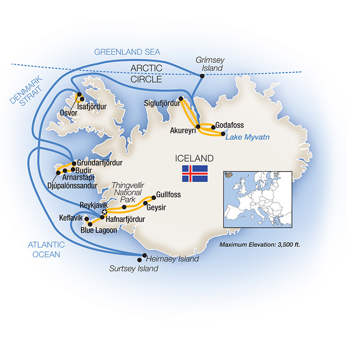 Iceland Itinerary Map