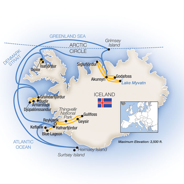 Iceland Itinerary Map