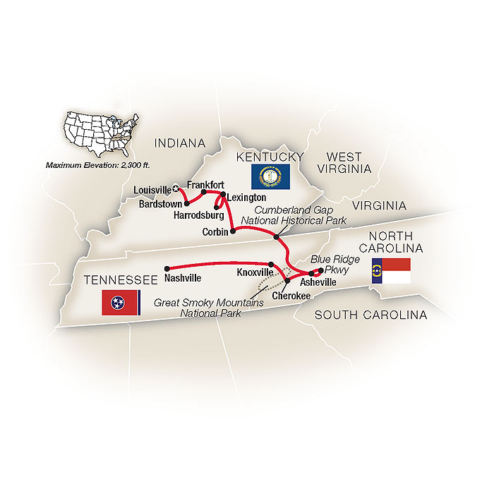 Kentucky Tour Map